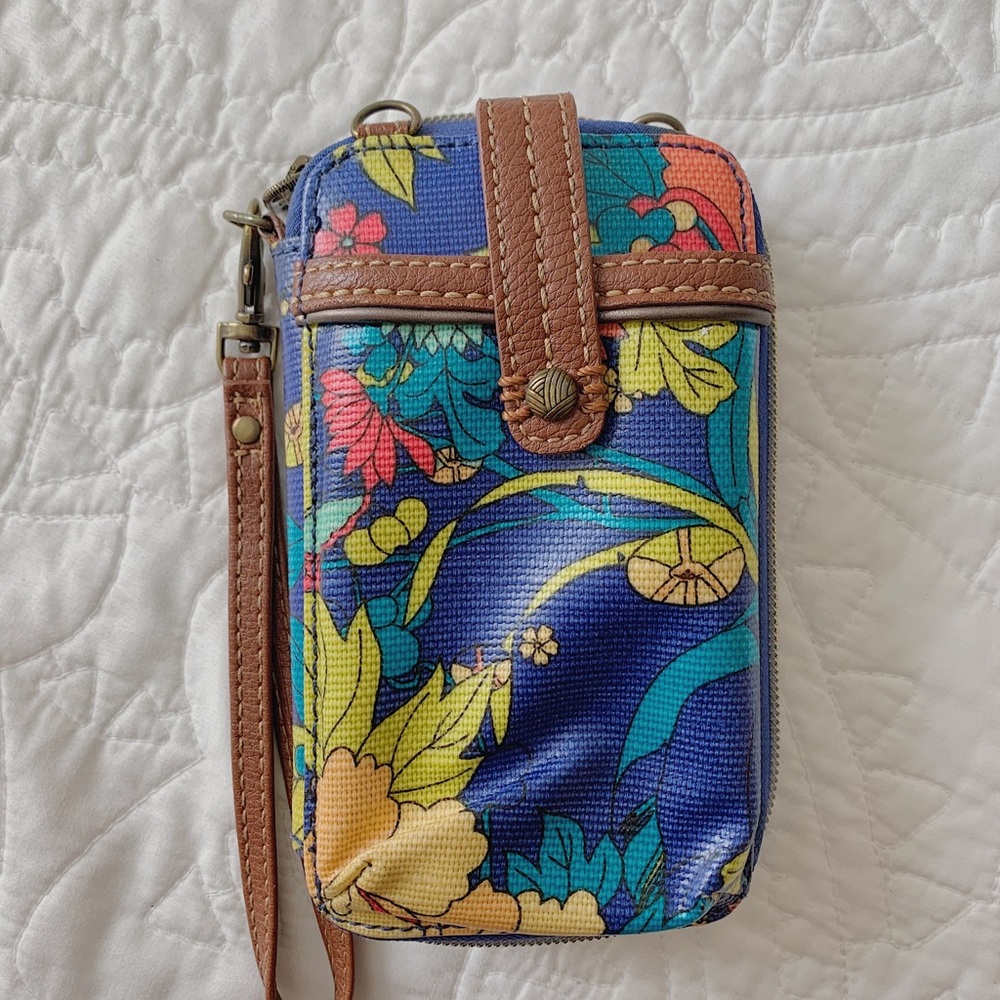 Sakroots boho floral wristlet wallet